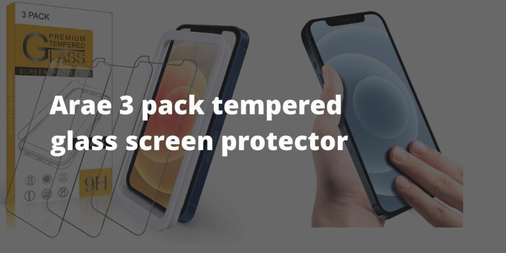 Arae 3 pack tempered glass screen protector