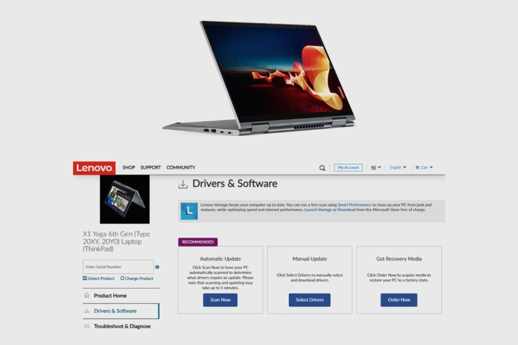 Lenovo ThinkPad X1 Yoga Gen 6 Drivers and Software